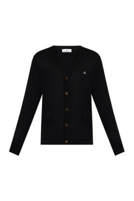 Cardigan med logotypmärke