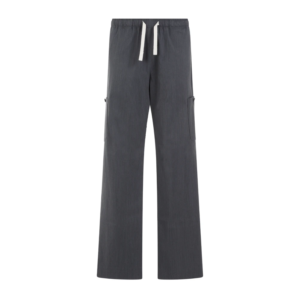 Palm Angels Wide Trousers Gray Heren