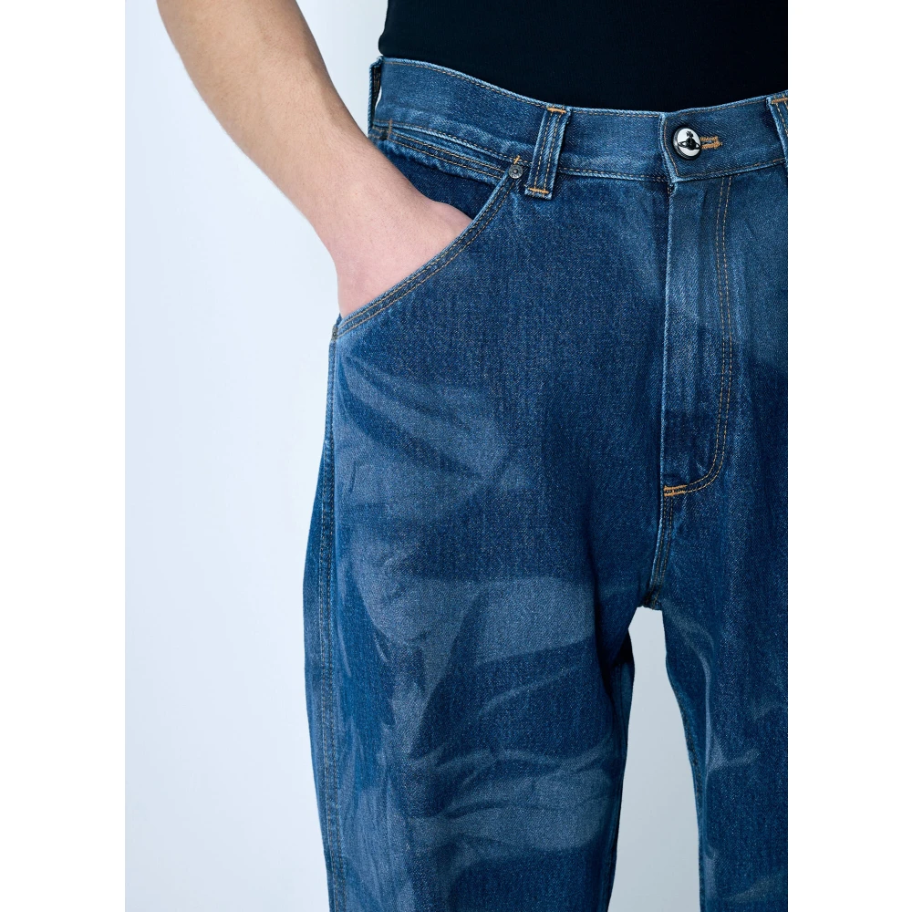 Vivienne Westwood Baggy Jeans met Grafisch Motief Blue Heren