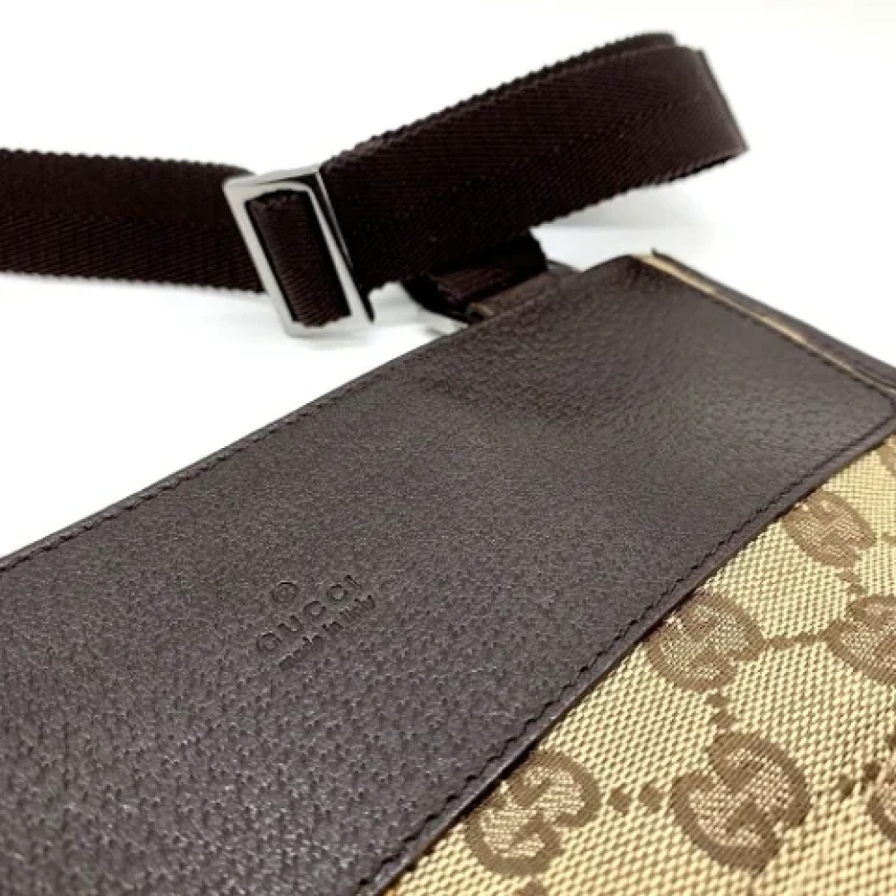 Gucci Vintage Pre-owned Canvas shoulder-bags Brown Dames
