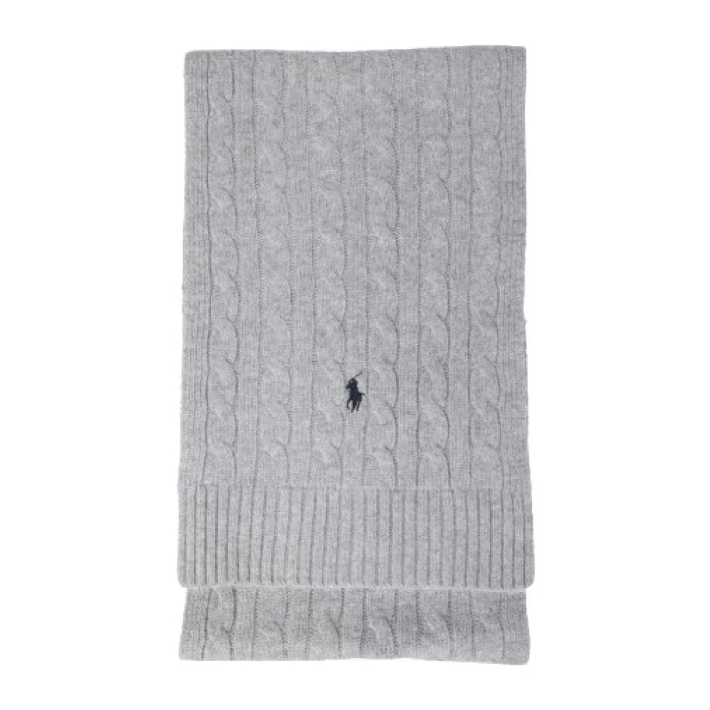 Ralph Lauren Men's Gray Winter Scarves, One Size, Fashionable Scarf