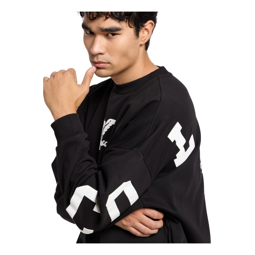 carlo colucci Oversize Unisex Sweatshirt Black Heren