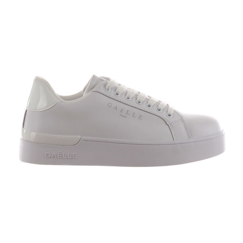 Gaëlle Paris Logo Print Witte Sneakers Vrouwen Dames Schoenen