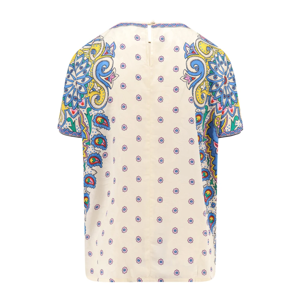 ETRO Zijden top met multicolor print Multicolor Dames