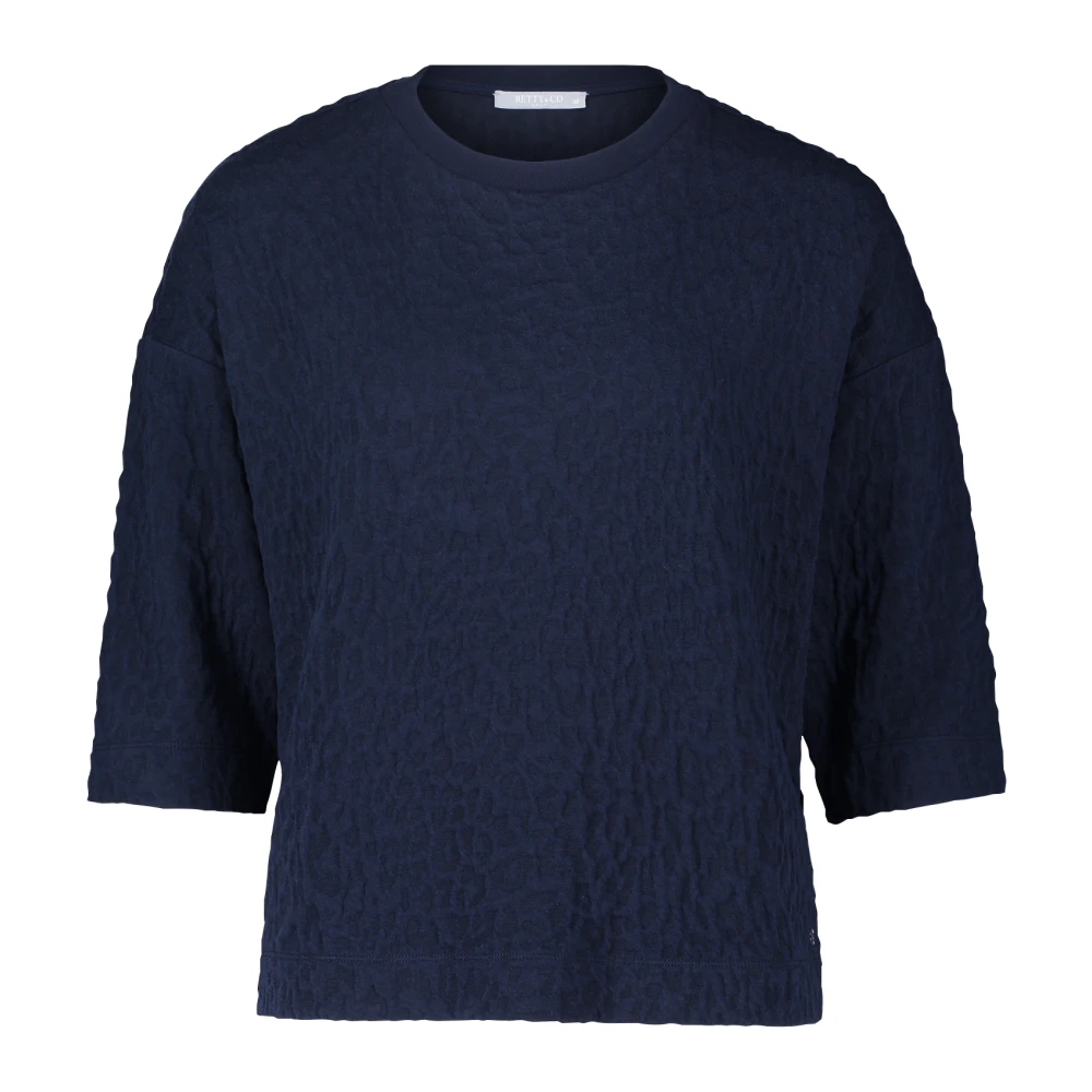 Betty & Co Gestructureerde Sweater Blue Dames