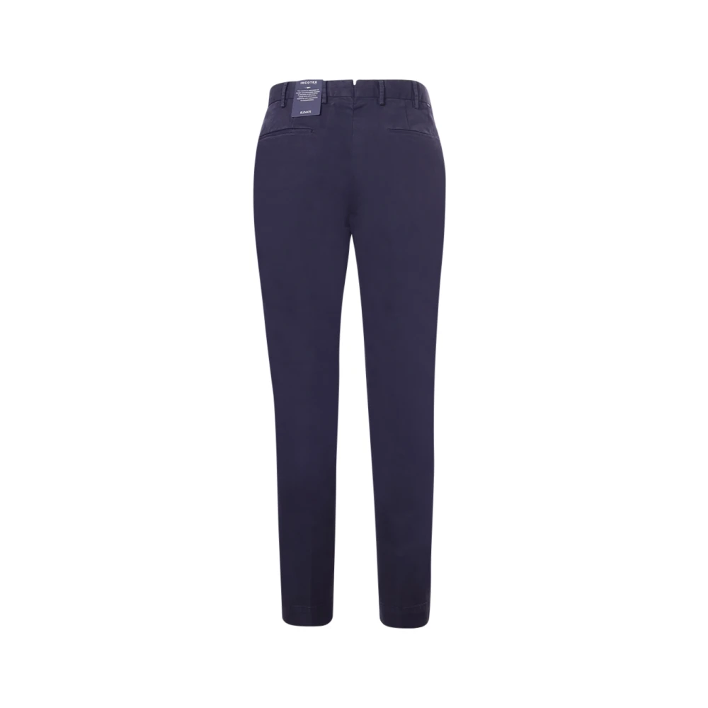 Incotex Blauwe Katoenen Broek Italië Gemaakt Blue Heren