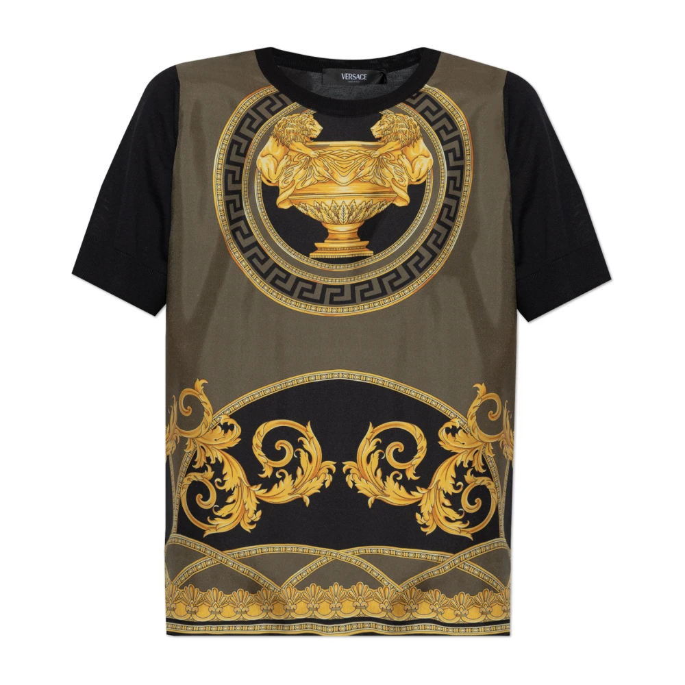 Versace Gedrukte Top Black Dames