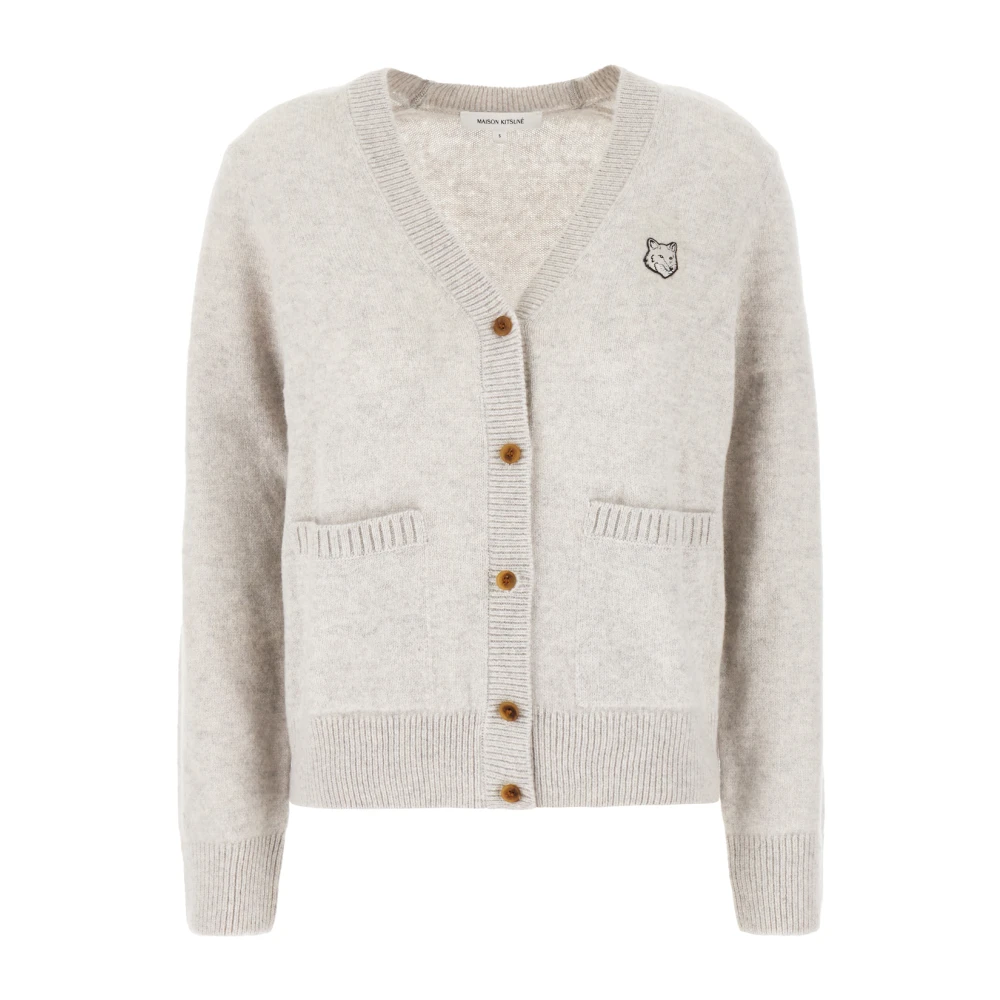 Maison Kitsuné Stijlvolle Gebreide Collectie Gray Heren