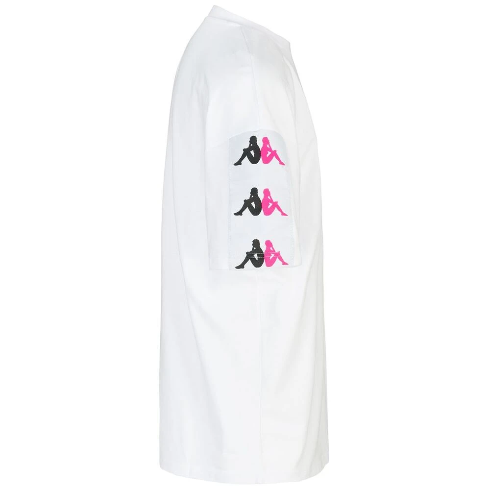 Kappa Korte Mouw T-shirt White Heren