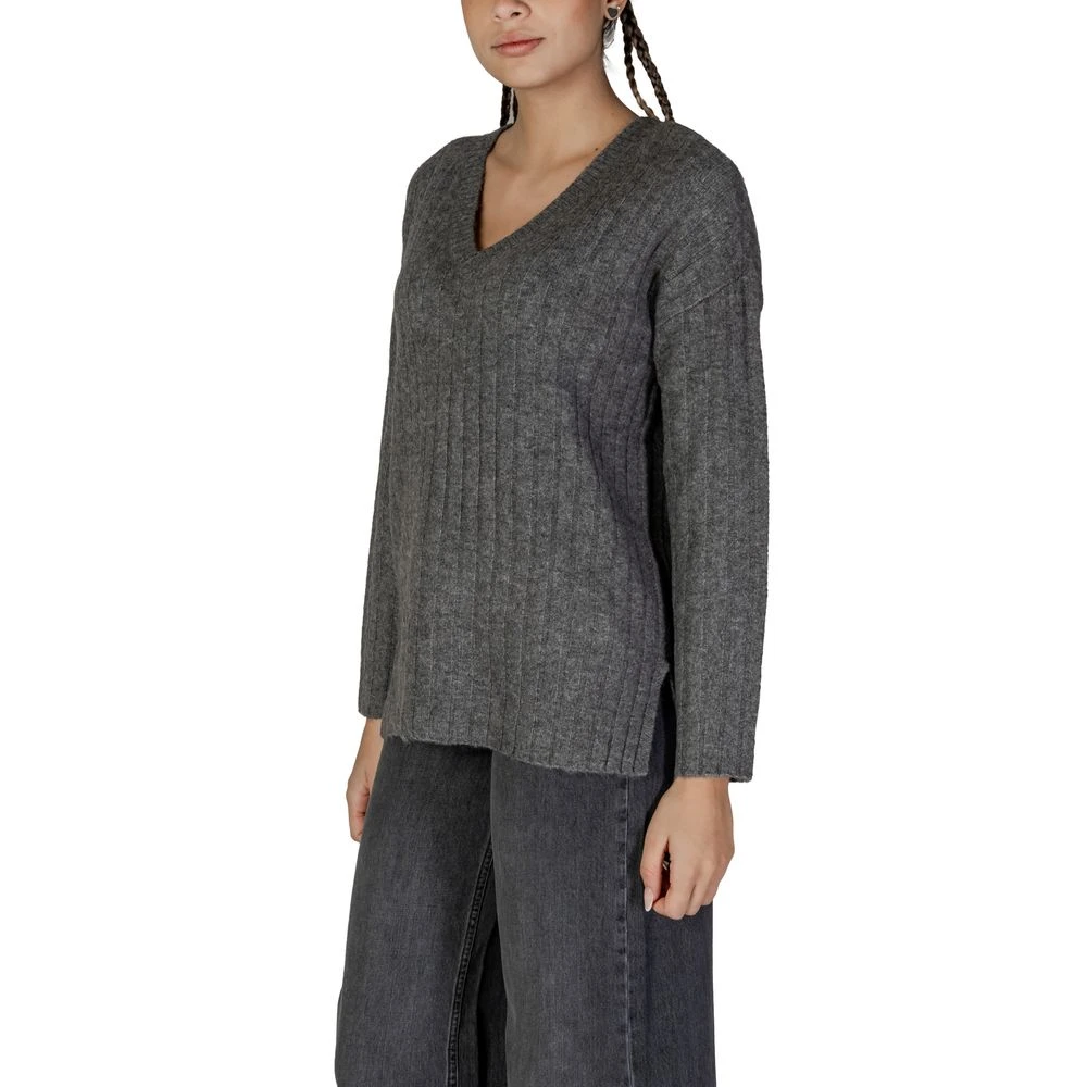 Vila Grijze Acryl Trui Herfst Winter Collectie Gray Dames
