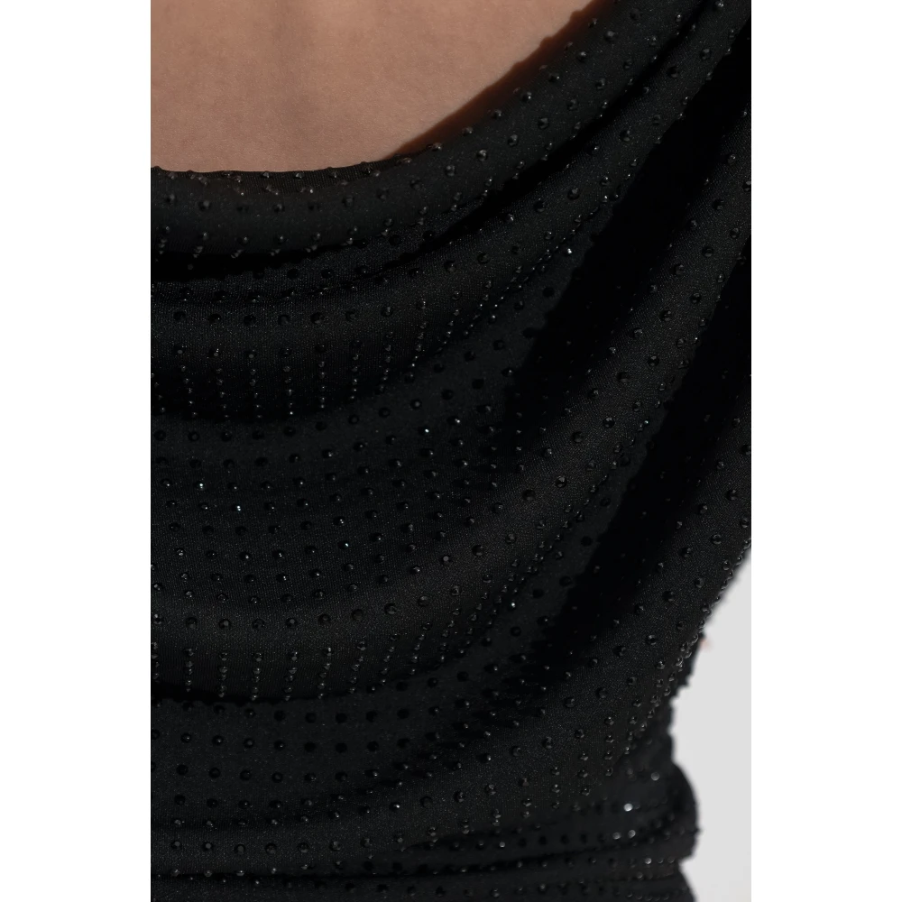 Versace Jeans Couture Jurk met glinsterende pailletten Black Dames