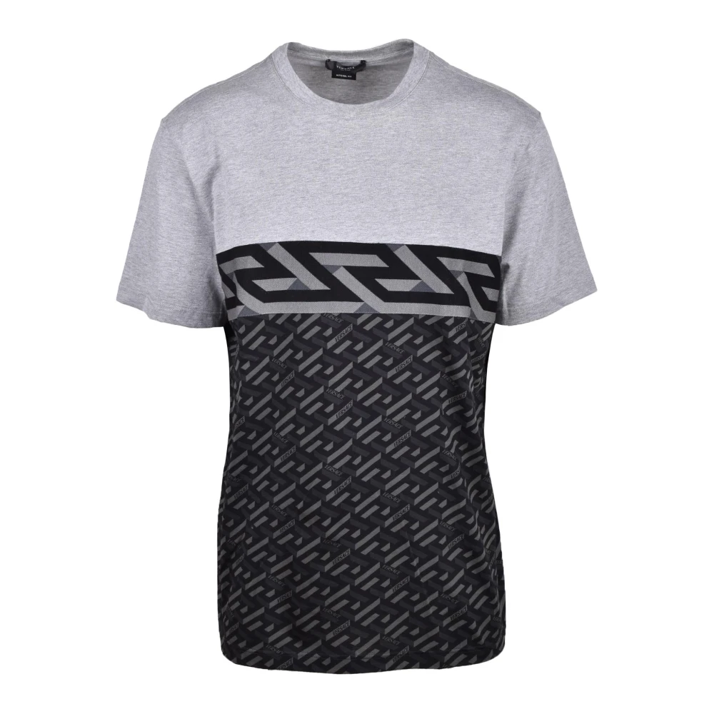 Versace Katoenen T-shirt Collectie Gray Heren