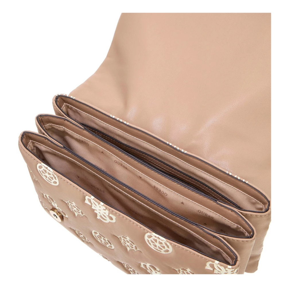 Guess Logo Crossbody Tas voor Dames Beige Dames