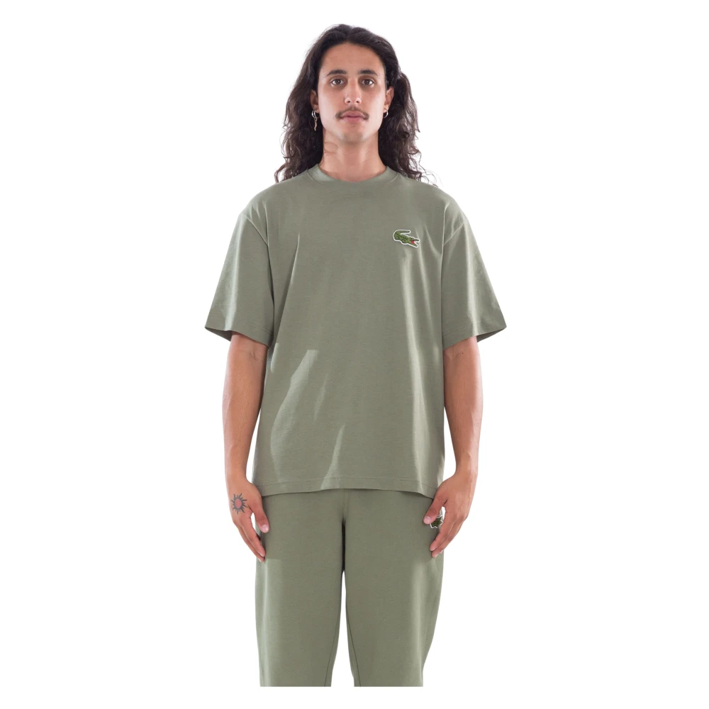 Lacoste Losse Croc Tee in BMY Green Heren