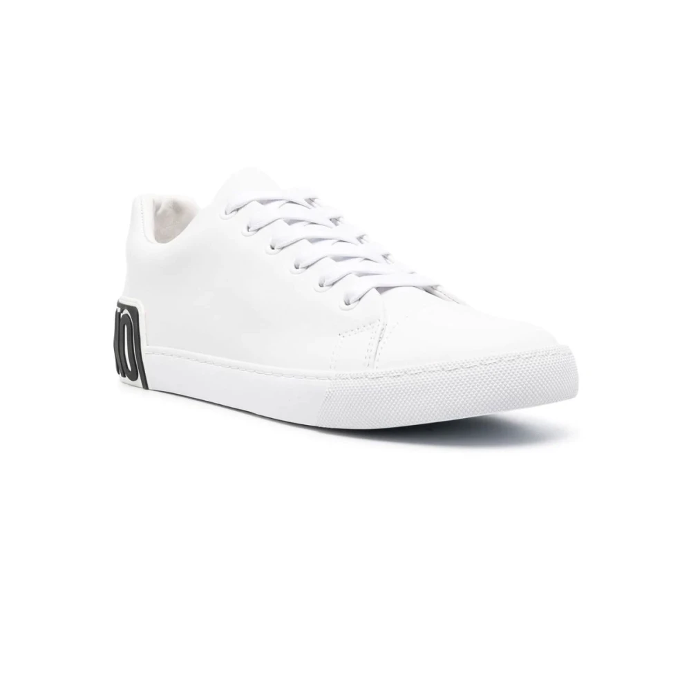 Moschino Witte Logo Sneakers White Heren