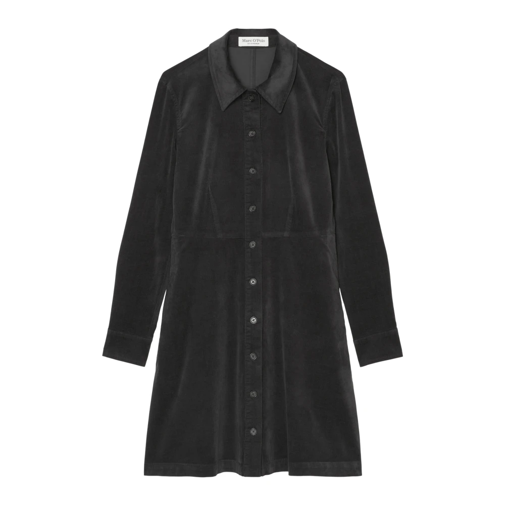 Marc O'Polo Corduroy jurk gevormd Black Dames