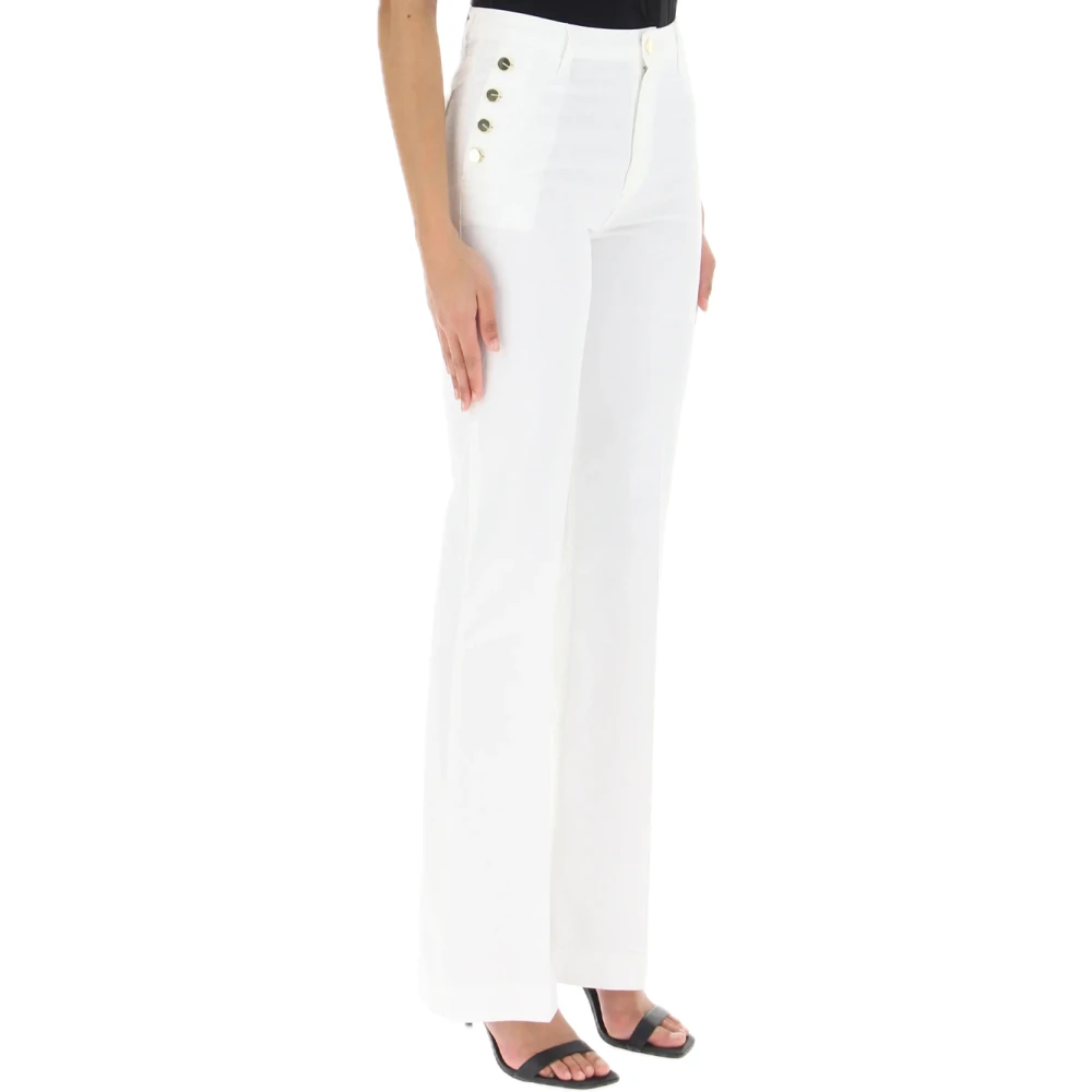Kocca Wijde Pijp Katoenen Jeans White Dames