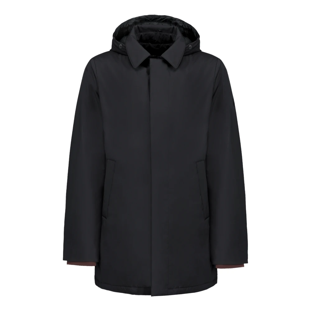 People of Shibuya Technische donsjas met afneembare capuchon Black Heren
