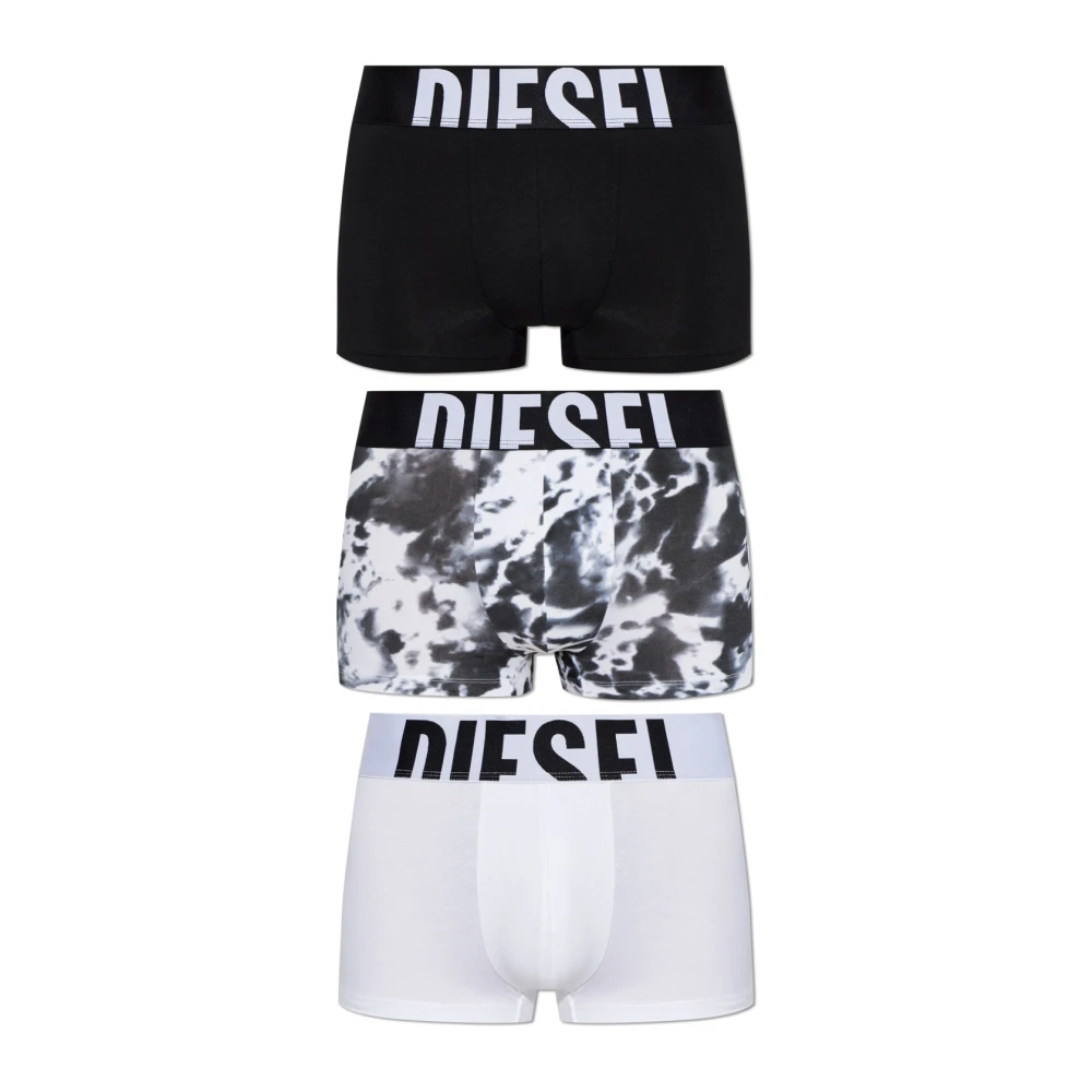 Diesel Herr Vit Underkläder 2XL, Bomull, Three-Pack Boxer Briefs