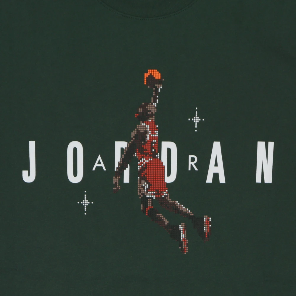 Jordan Vakantie Tee Heren T-shirt Groen Wit Green Heren