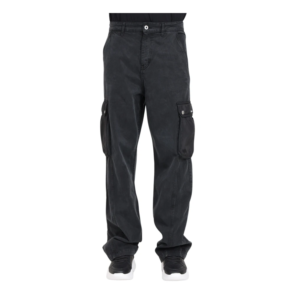 Karl Lagerfeld Zwarte Cargo Stijl Broek Black Heren
