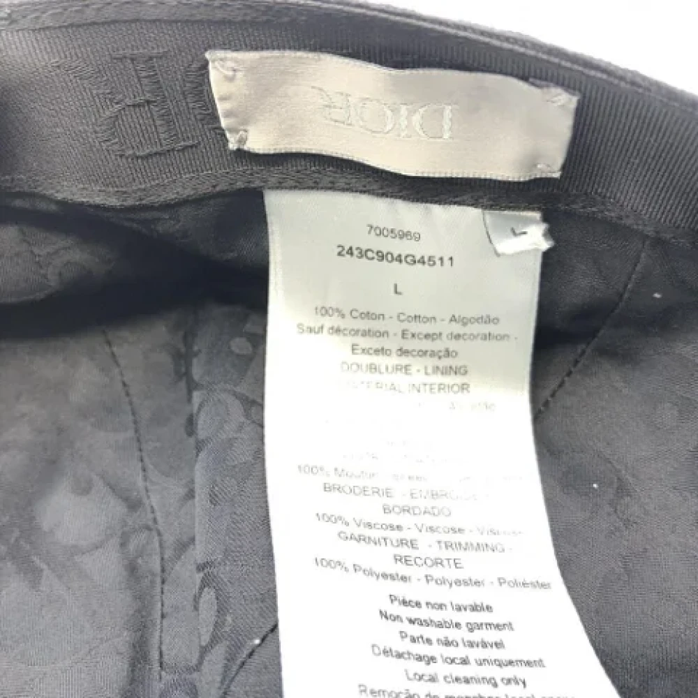 Dior Vintage Pre-owned Fabric hats Black Dames