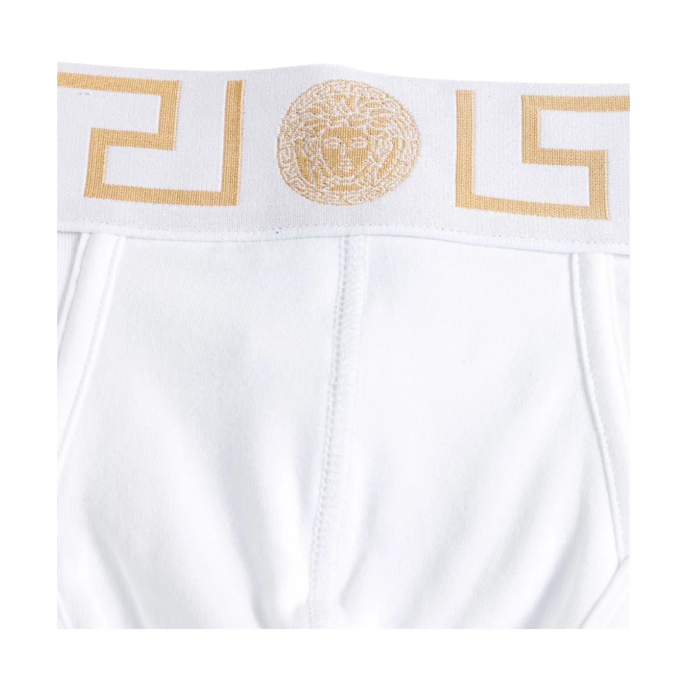 Versace Witte Greca Border Ondergoed White Heren