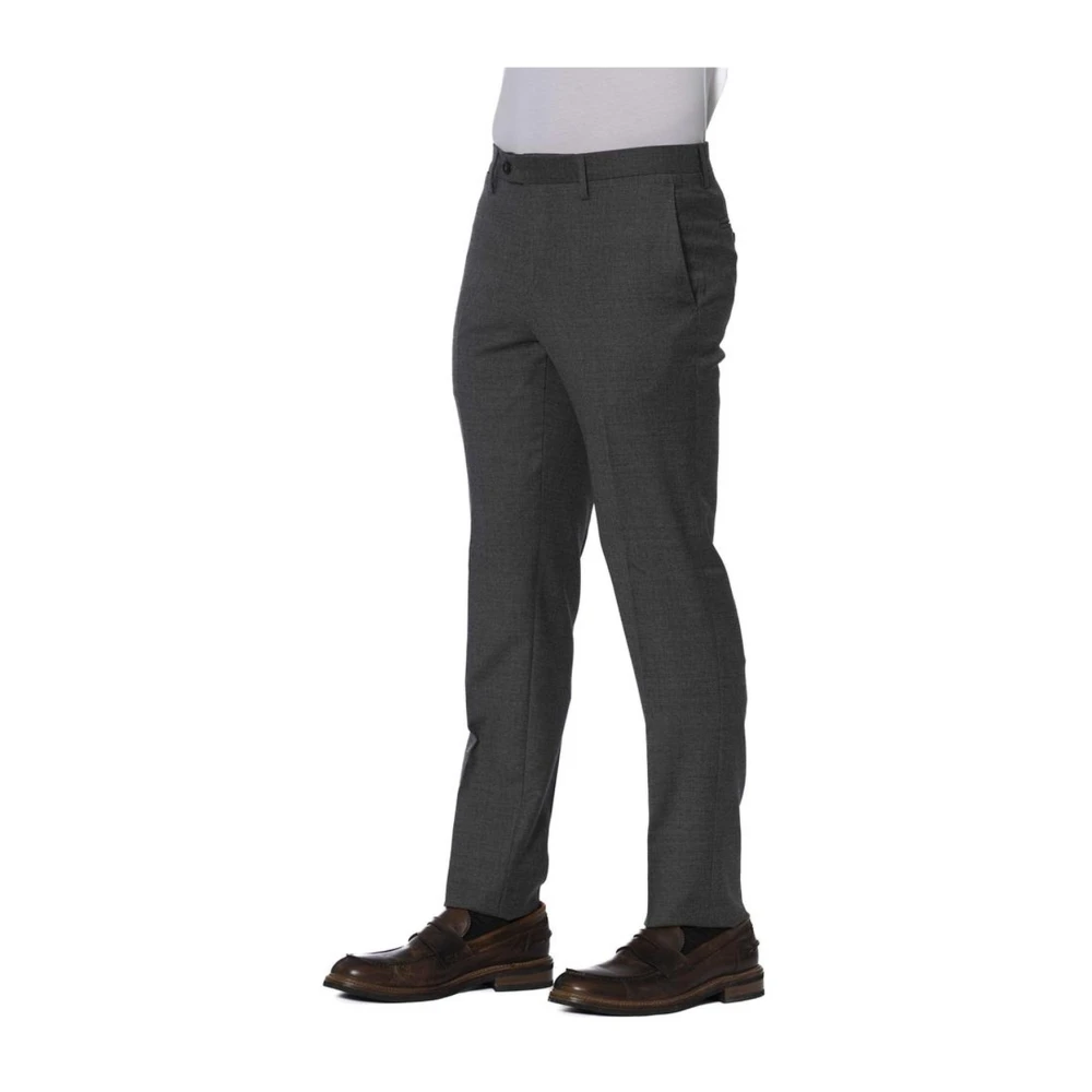 Trussardi Grijze Polyester Jeans met Ritszakken Gray Heren