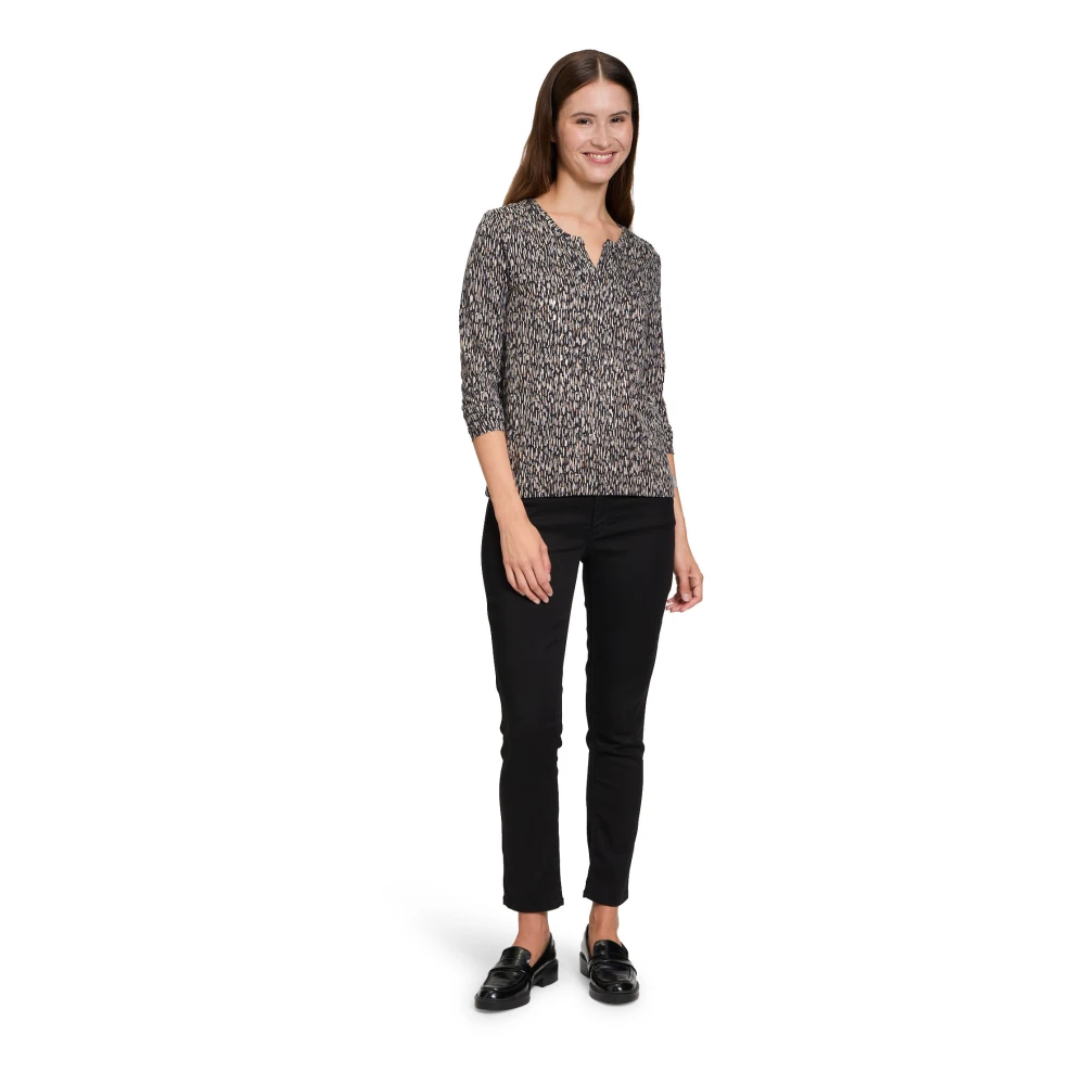 Betty & Co Blouse shirt met elastische taille Black Dames