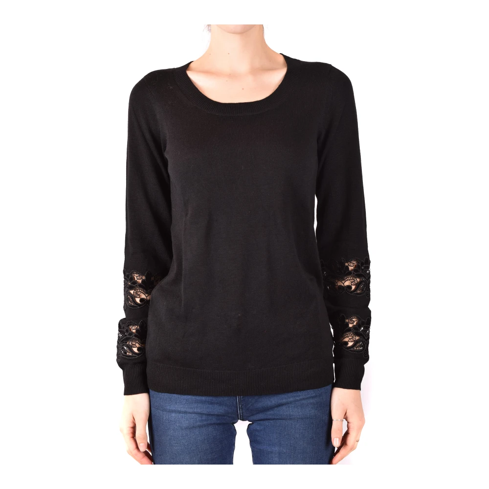 Michael Kors Women's Black Round-Neck Knitwear - Round-Neck Knitwear - Xs - Knitwear