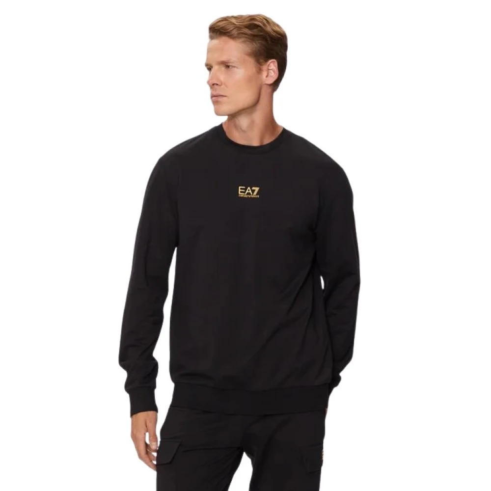 Emporio Armani Ea7 Herr Svart Sweatshirts & Hoodies L, Sweatshirts