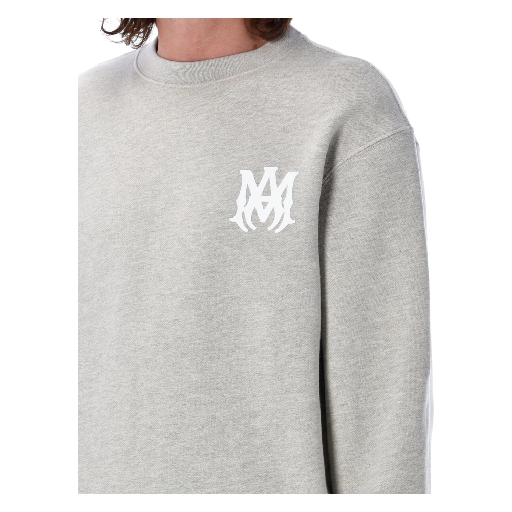 Amiri Grijze Gebreide Kleding Ss25 Core Logo Sweatshirt Gray Heren