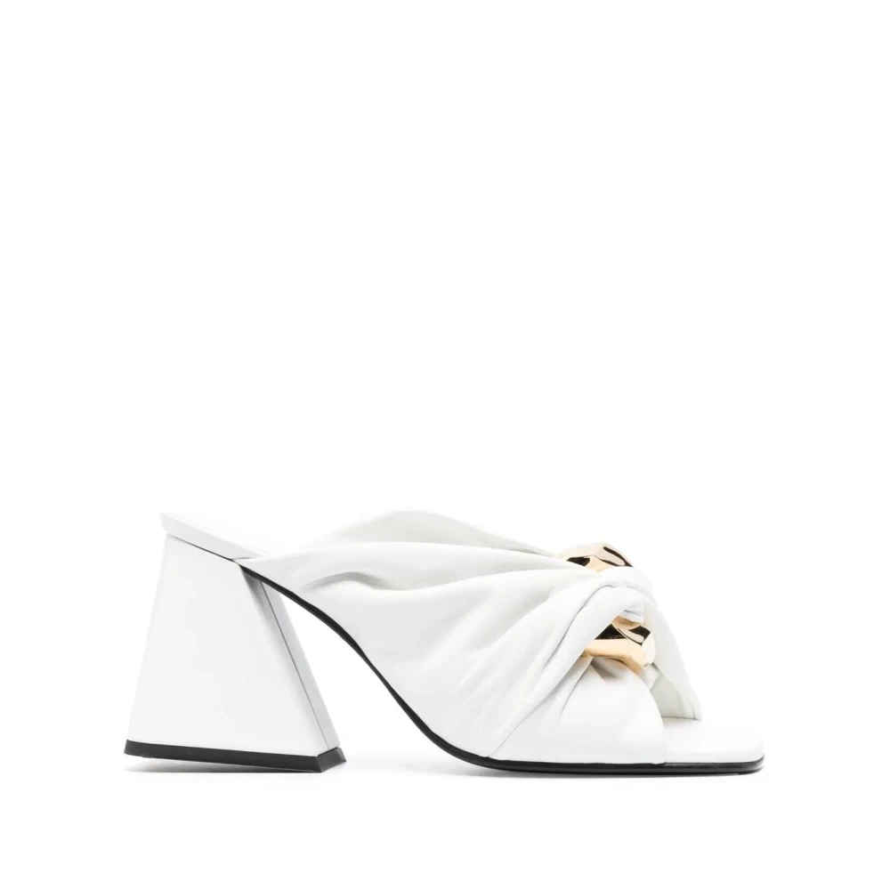 JW Anderson Chain Twist Leren Muiltjes White Dames