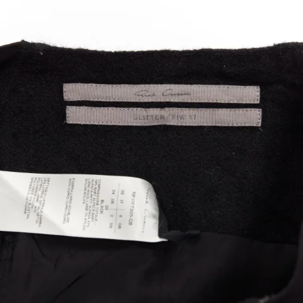Rick Owens Pre-owned Fabric bottoms Black Dames