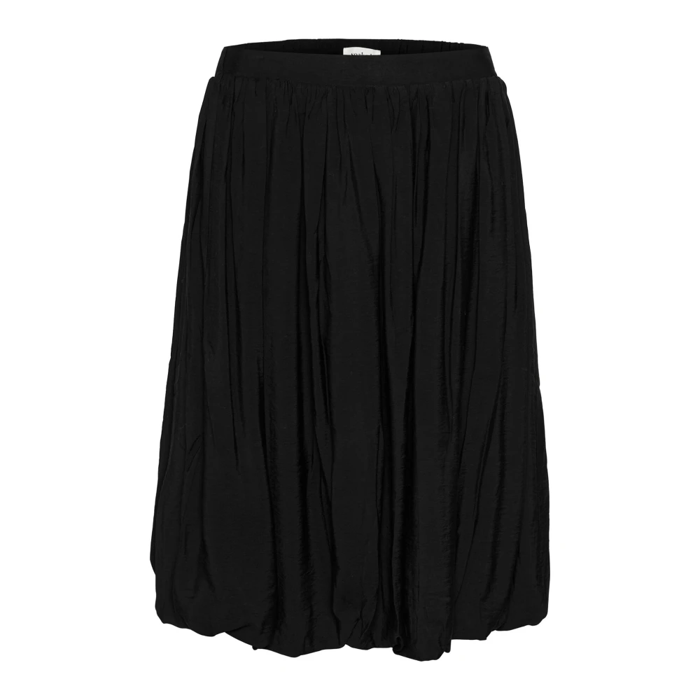 Soaked in Luxury Zwarte Elastische Taille Rok Slsija Black Dames