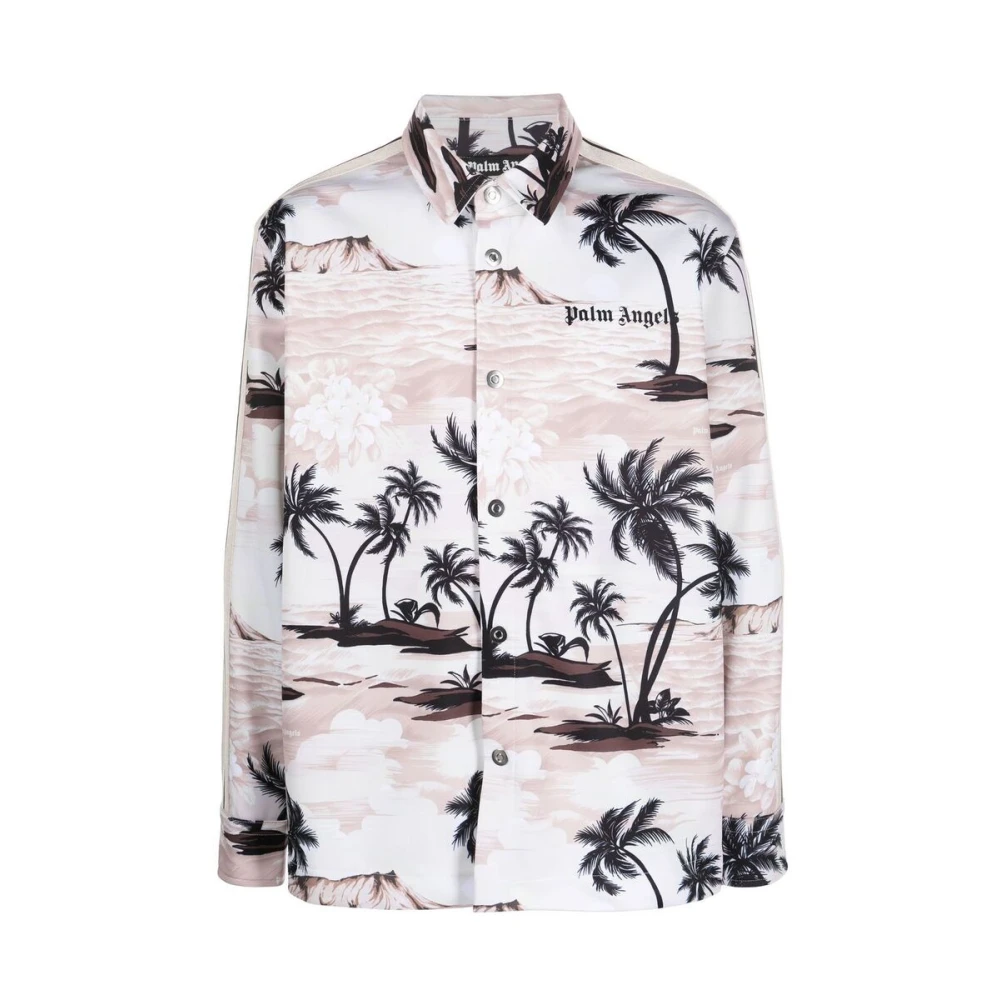 Palm Angels Langarmshirt met palmprint Beige Heren