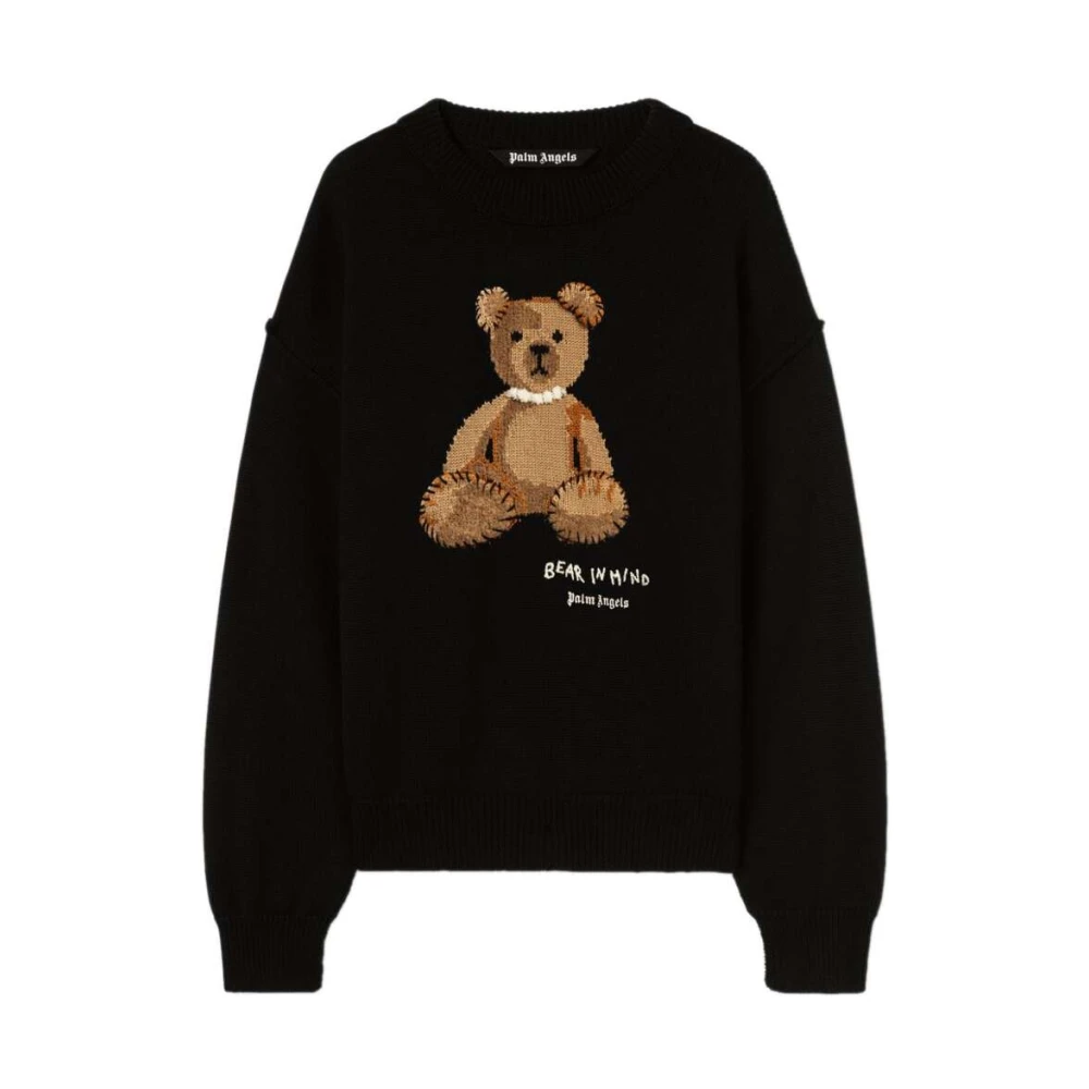 Palm Angels Beer Intarsia Gebreide Trui Black Heren
