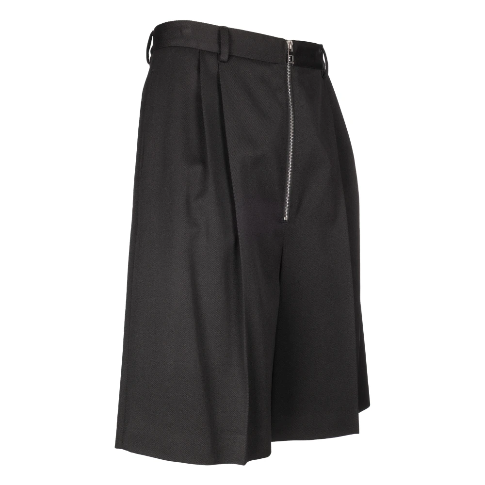 Loewe Zip Bermuda Shorts Oversized Fit Black Heren