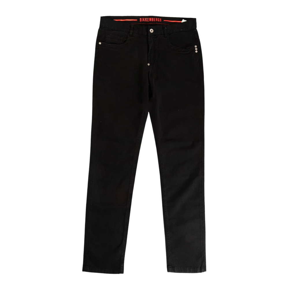 Bikkembergs Heren Katoenen Slim Fit Broek Black Heren