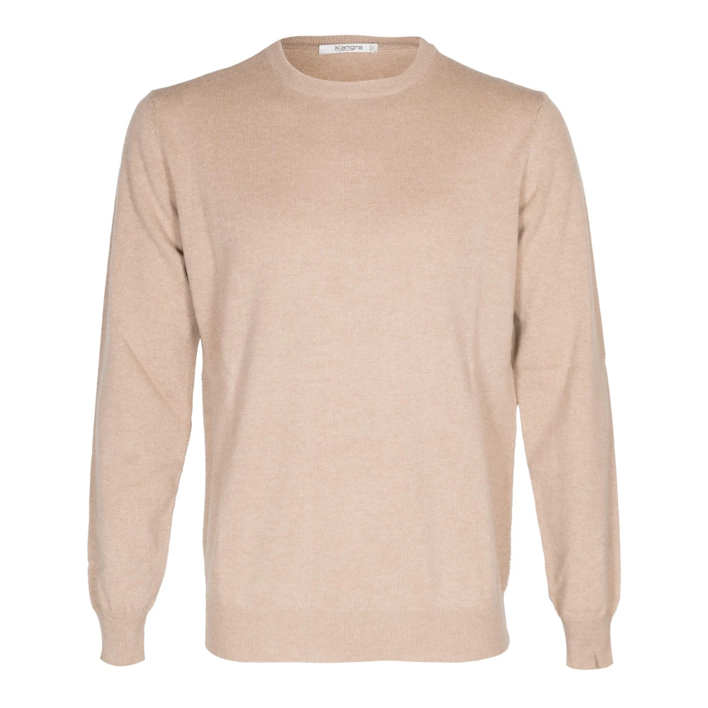Kangra Men's Beige Round-Neck Knitwear