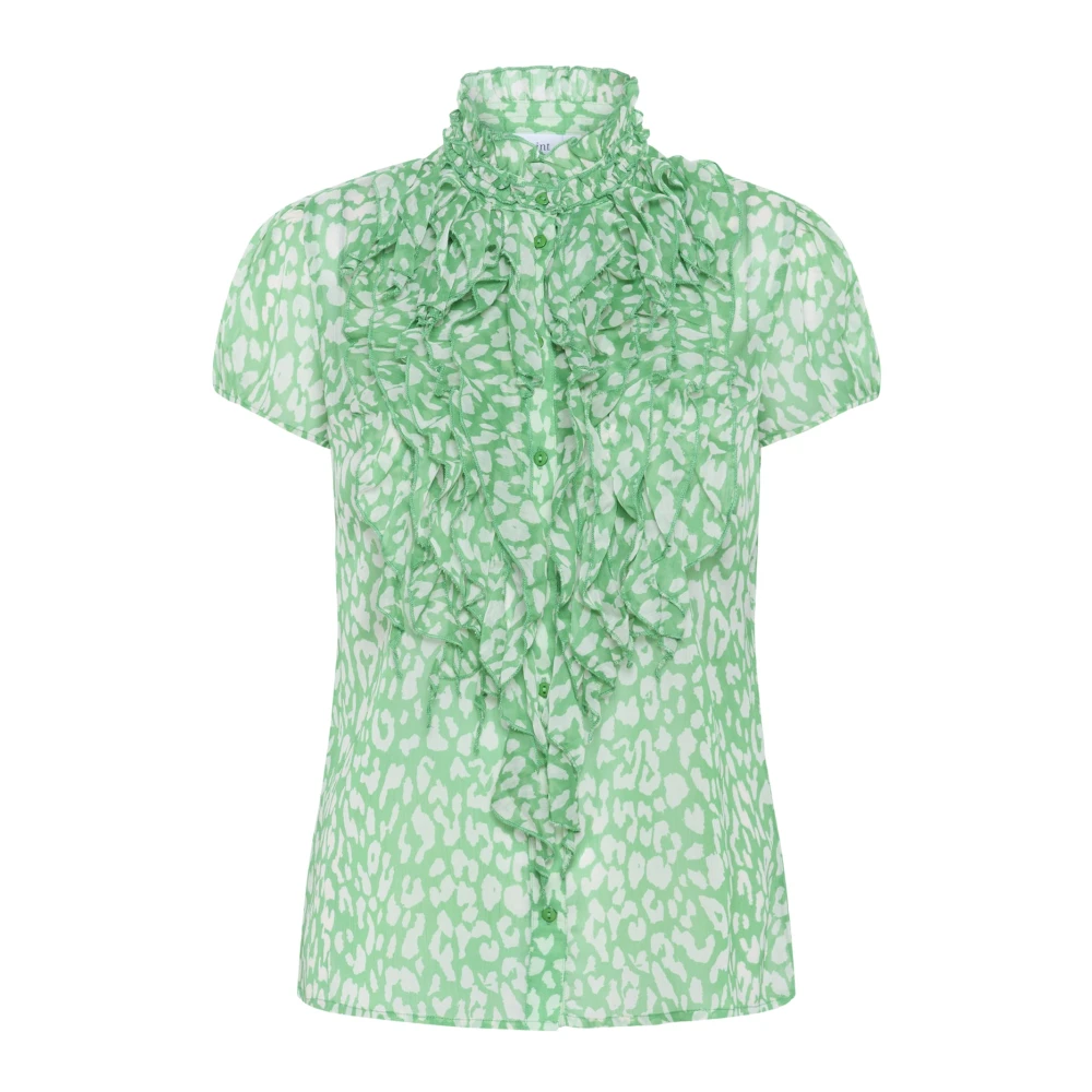 Saint Tropez Women's Multicolor Blouses, Xs, Liljasz Crinkle Ss Shirt