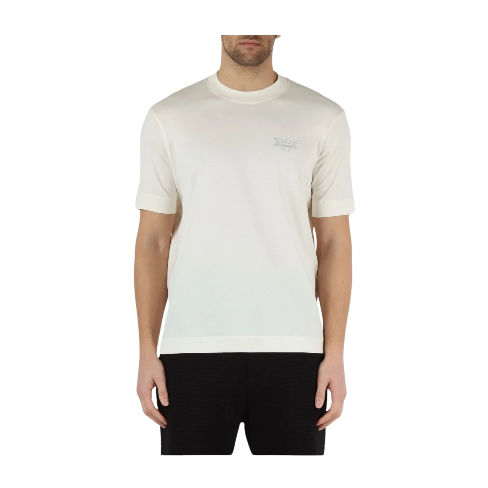 Emporio Armani Korte Mouw T-shirt Beige Heren