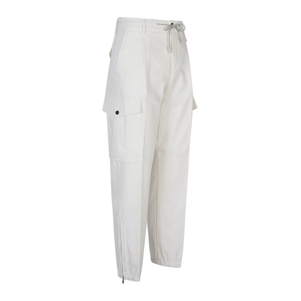 Eleventy Uomo Bianco - Pantalone Cargo Con Zip - Trousers - W34