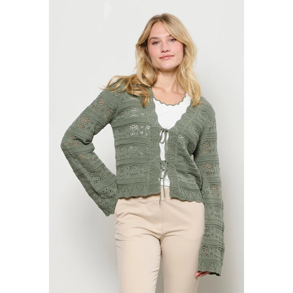 &Co Woman Zachte gebreide cardigan Green Dames