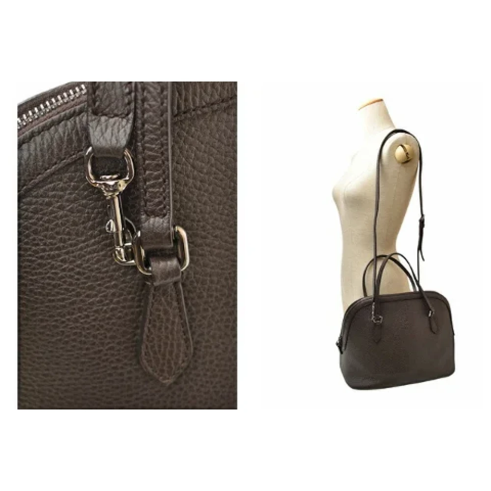 Gucci Vintage Pre-owned Leather handbags Brown Dames