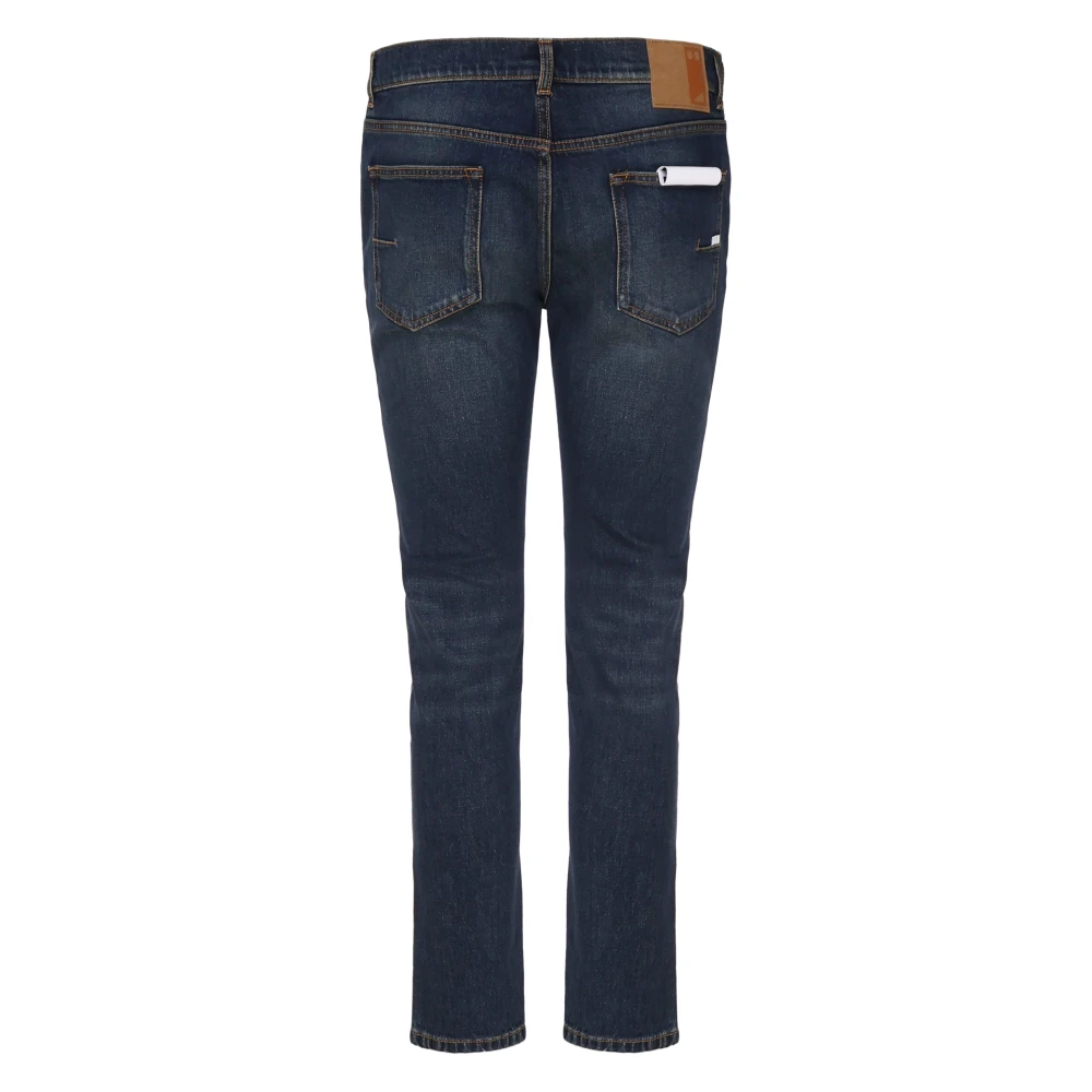 Mauro Grifoni Donker Denim Elastische Katoenen Jeans Blue Heren
