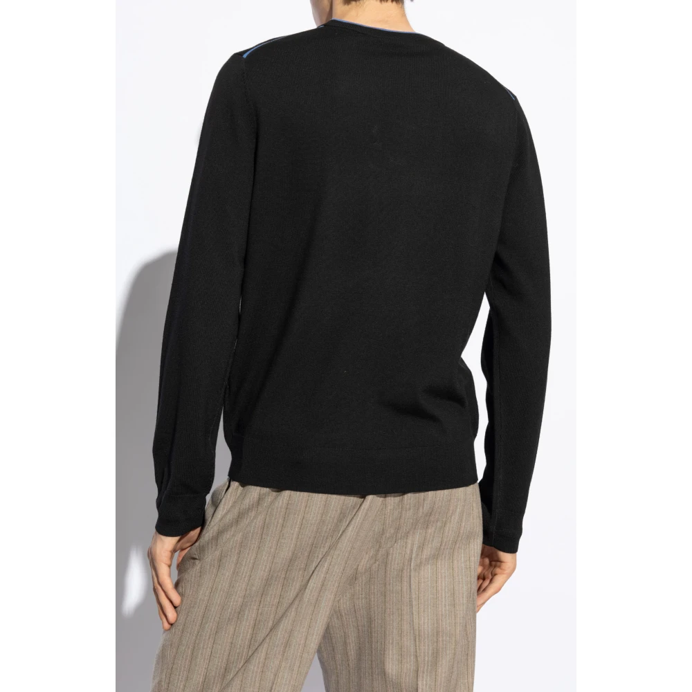 PS By Paul Smith Wollen trui met logo Black Heren