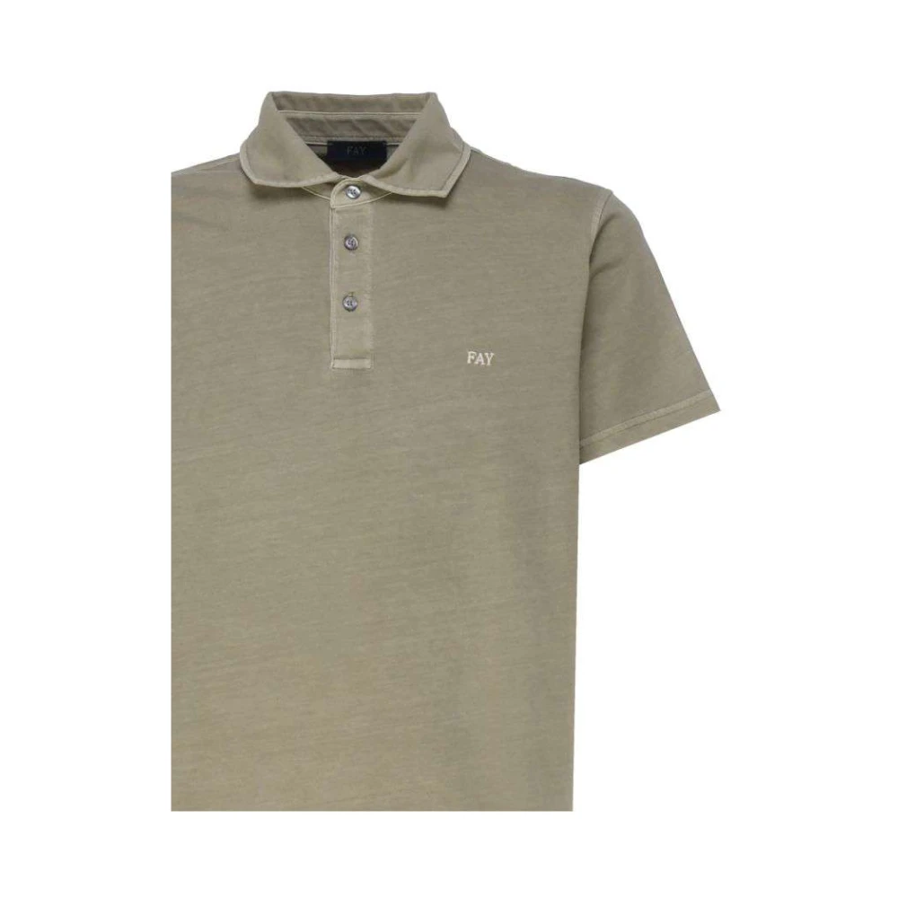Fay Klassiek Poloshirt voor Mannen Green Heren