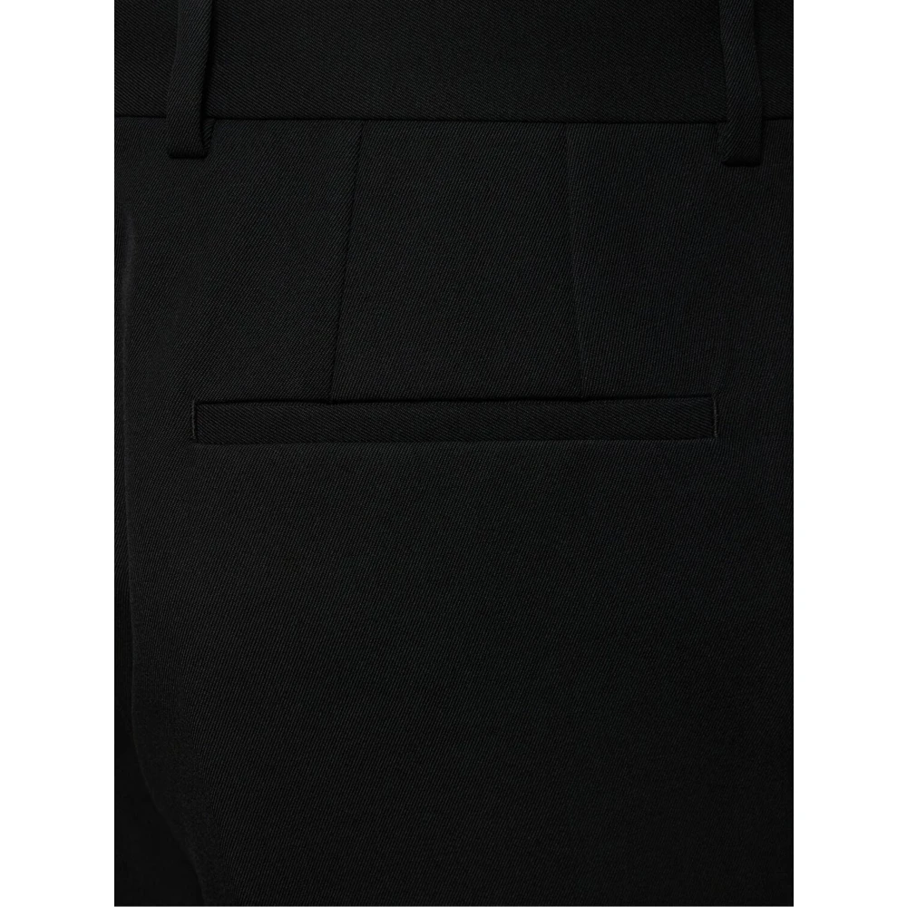 Jil Sander Zwarte Slim-Fit Wollen Broek Black Heren