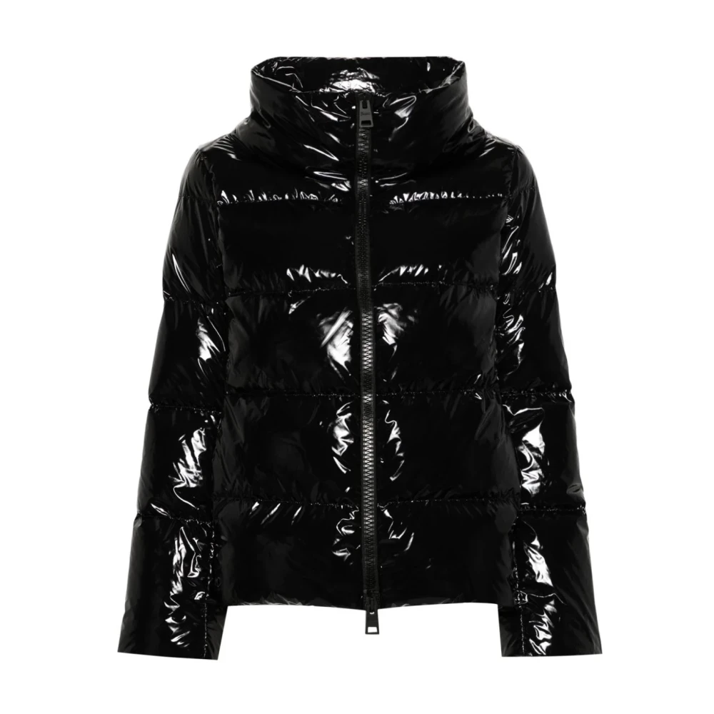 Herno Elegante Zwarte Donsjas Aw24 Black Dames